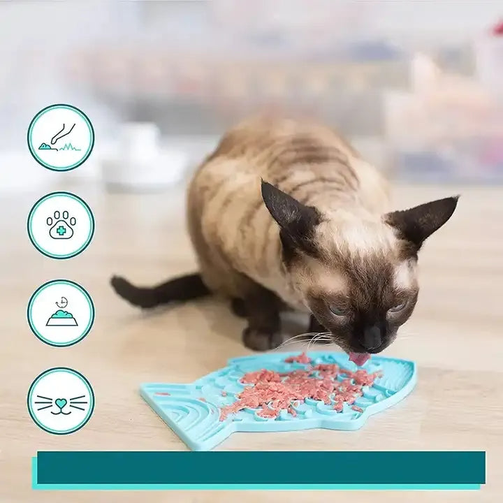 Silicone Lick Mat - Slow Feeder for Anxious Dogs and Cats