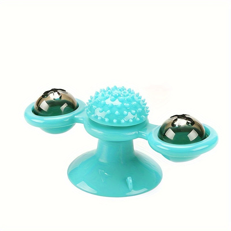 Rotating Windmill Cat Toy - Spinning Interactive Teaser for Indoor Cats