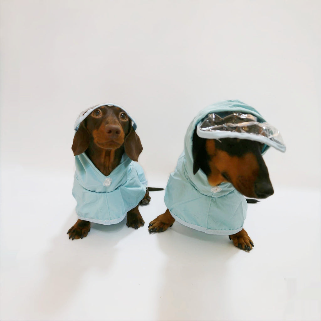 Waterproof Dog Raincoat - Hooded Poncho with Full Belly Coverage