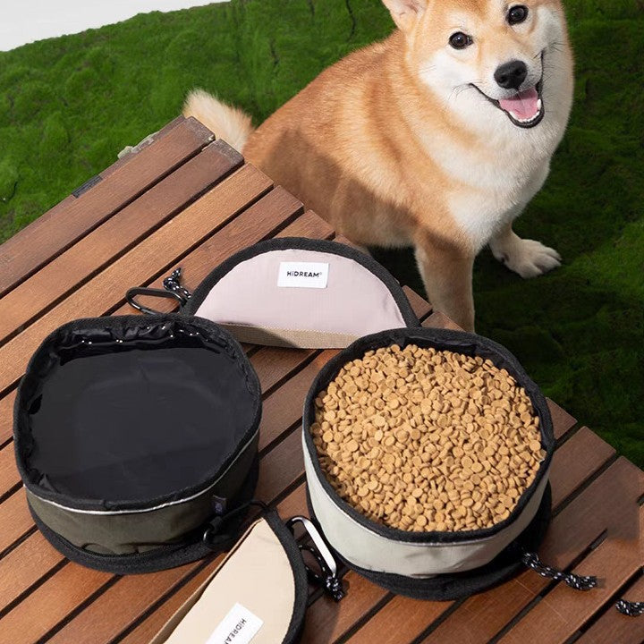 Collapsible Travel Dog Bowl - Leak-Proof, Clips to Any Leash