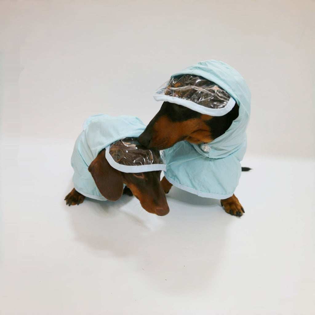 Waterproof Dog Raincoat - Hooded Poncho with Full Belly Coverage