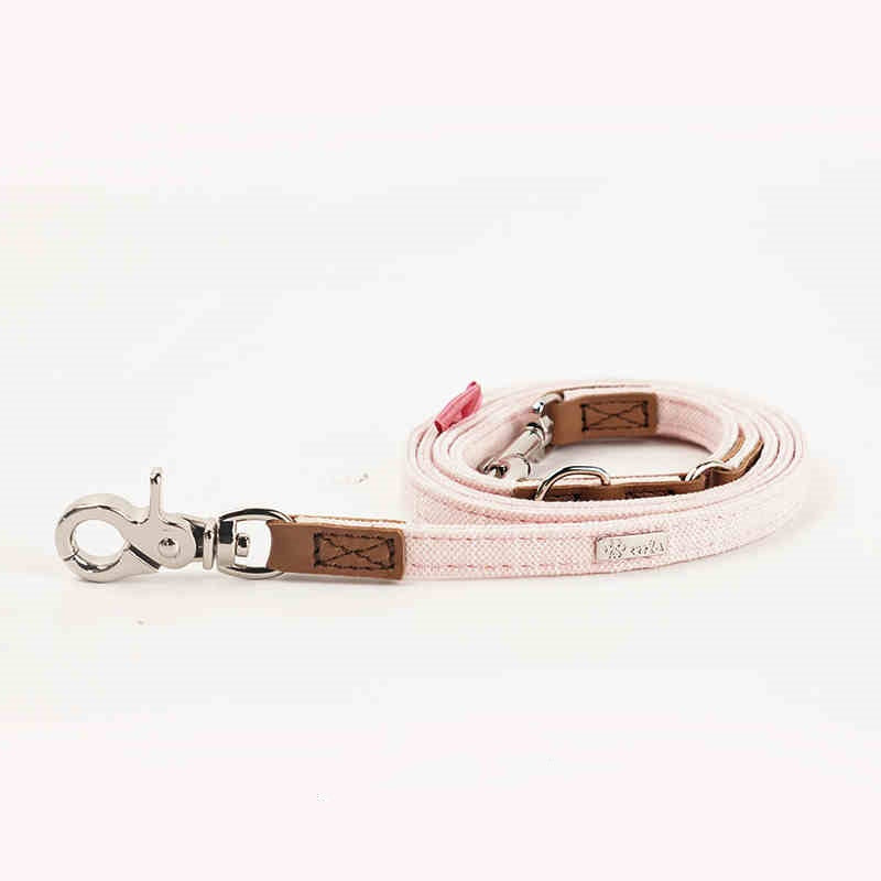 Bow Tie Dog Collar and Lead Set - Soft Cotton, Everyday Walking