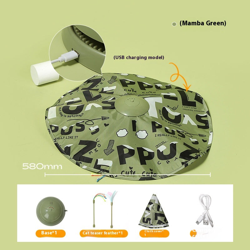 Automatic Cat Teaser Toy - Electric Spinning Interactive Play for Indoor Cats