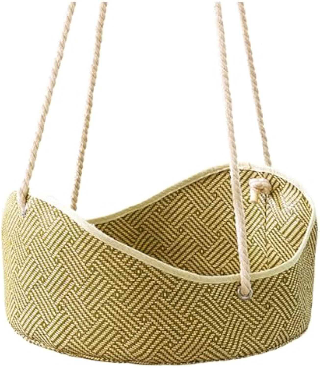 Rattan Cat Hammock - Breathable Hanging Perch Bed with Metal Hooks