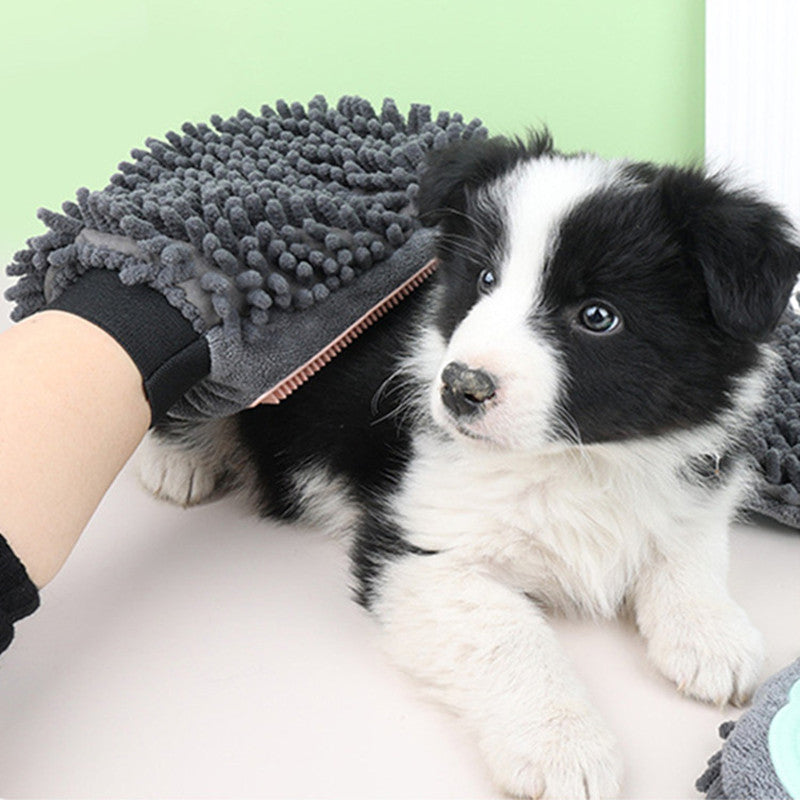 2-in-1 Pet Grooming Glove - Bath Brush and Deshedding Mitt