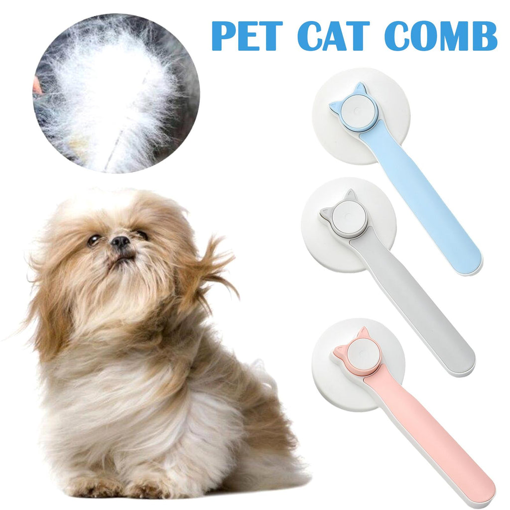 Self-Cleaning Pet Brush - One-Click Hair Release for Cats and Dogs