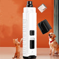 Rechargeable Pet Nail Grinder - Quiet LED Trimmer for Dogs and Cats