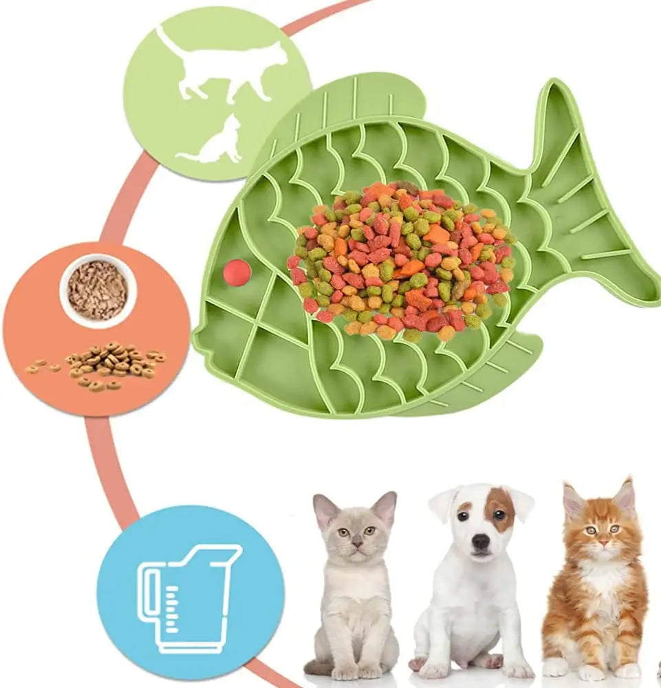 Silicone Lick Mat - Slow Feeder for Anxious Dogs and Cats
