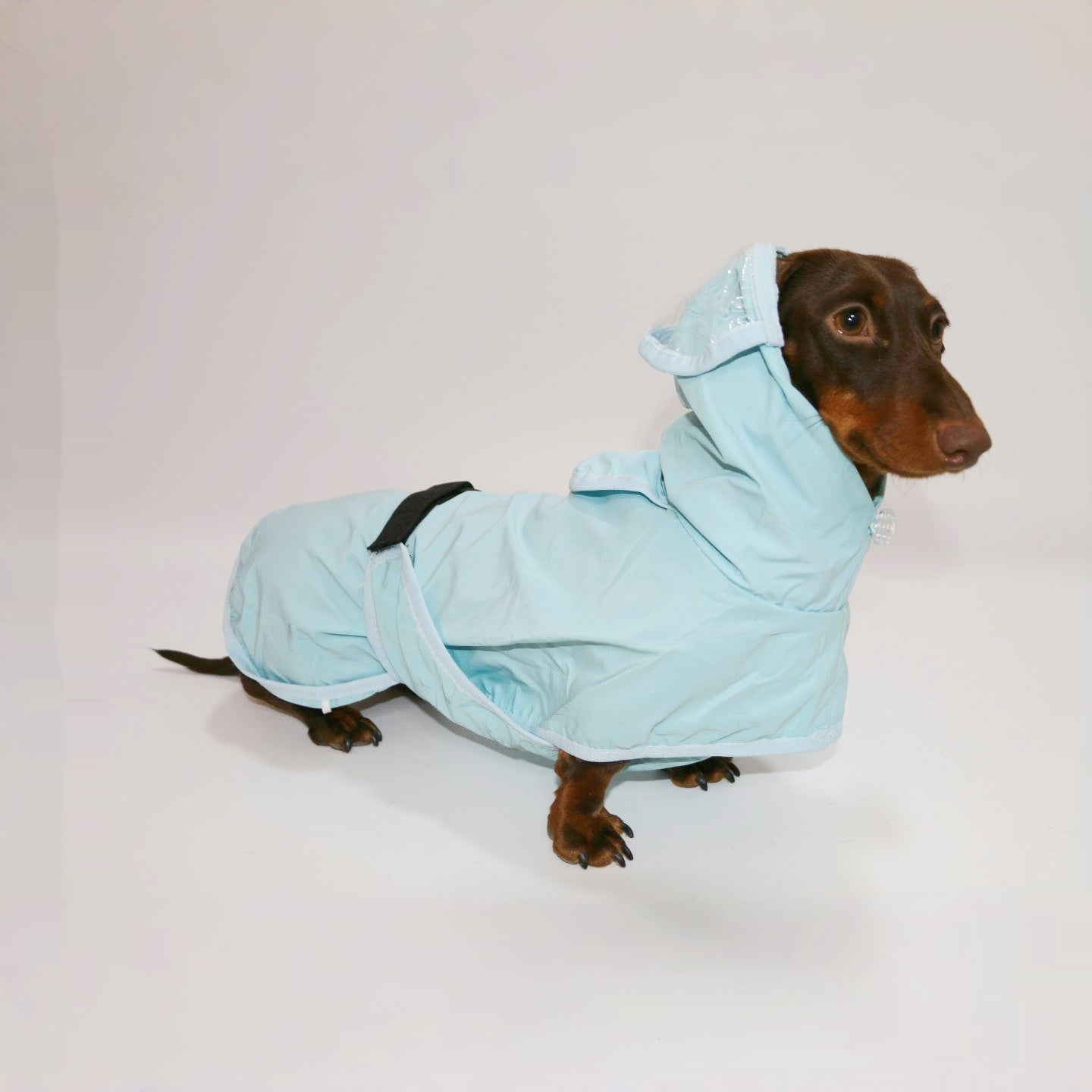 Waterproof Dog Raincoat - Hooded Poncho with Full Belly Coverage