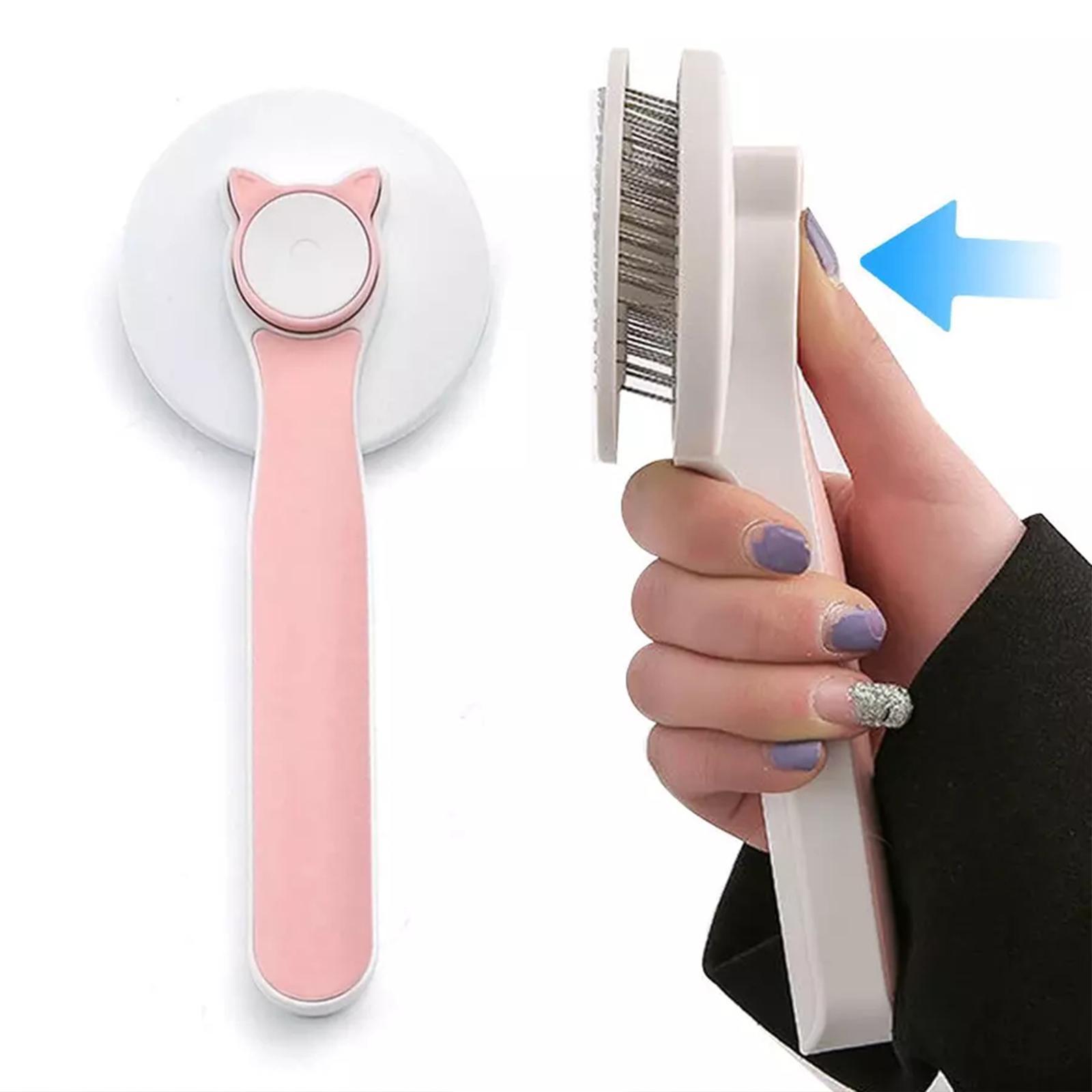 Self-Cleaning Pet Brush - One-Click Hair Release for Cats and Dogs