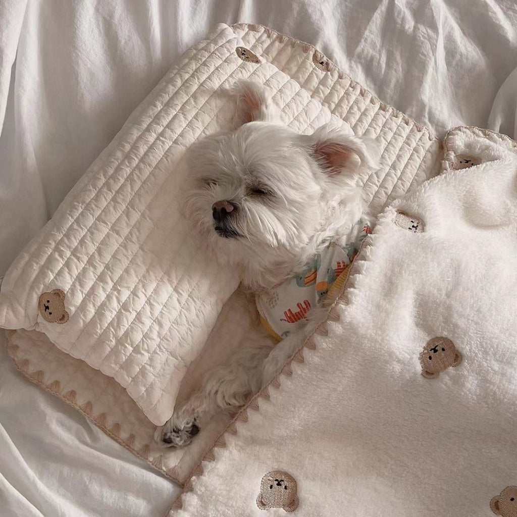 Washable Dog Crate Mat - Removable Cover, Non-Slip Base